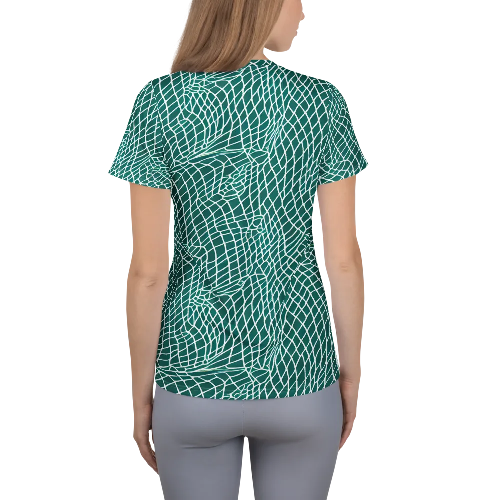 Oceanic Twine on Women's Athletic T-Shirt — Back