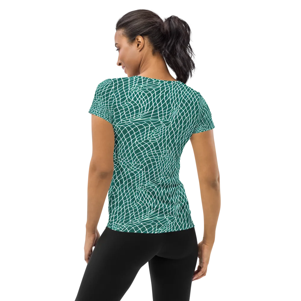 Oceanic Twine on Women's Athletic T-Shirt — Back
