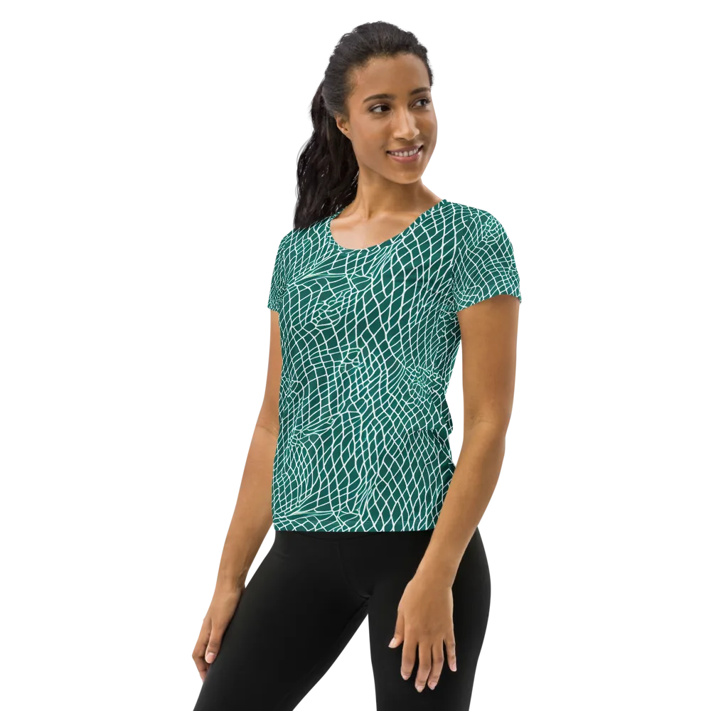 Oceanic Twine on Women's Athletic T-Shirt — Left