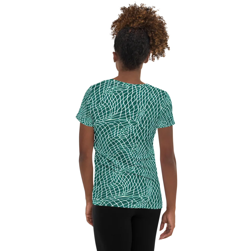 Oceanic Twine on Women's Athletic T-Shirt — Back