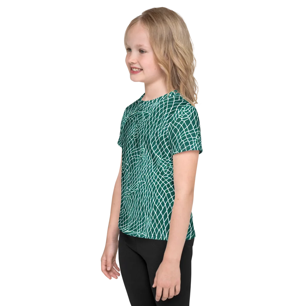 Oceanic Twine on Kids Crew Neck T-Shirt — Left