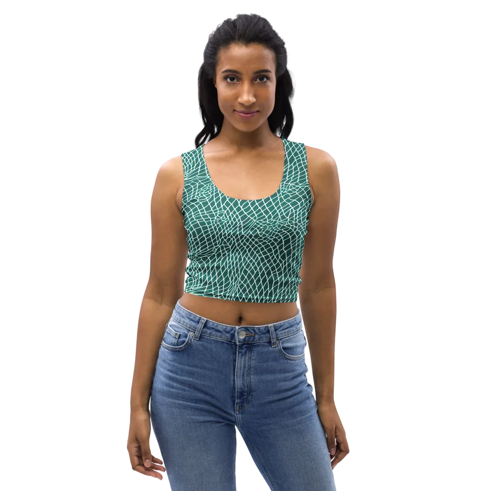 Oceanic Twine on Crop Top — Front