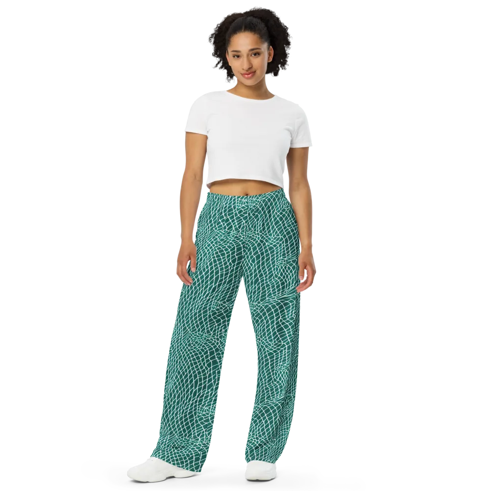 Oceanic Twine on Wide-Leg Pants — Front