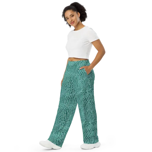 Oceanic Twine on a Wide-Leg Pants