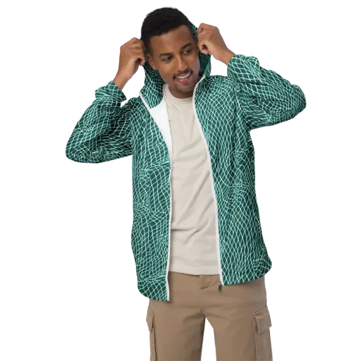 Oceanic Twine on a Men's Windbreaker