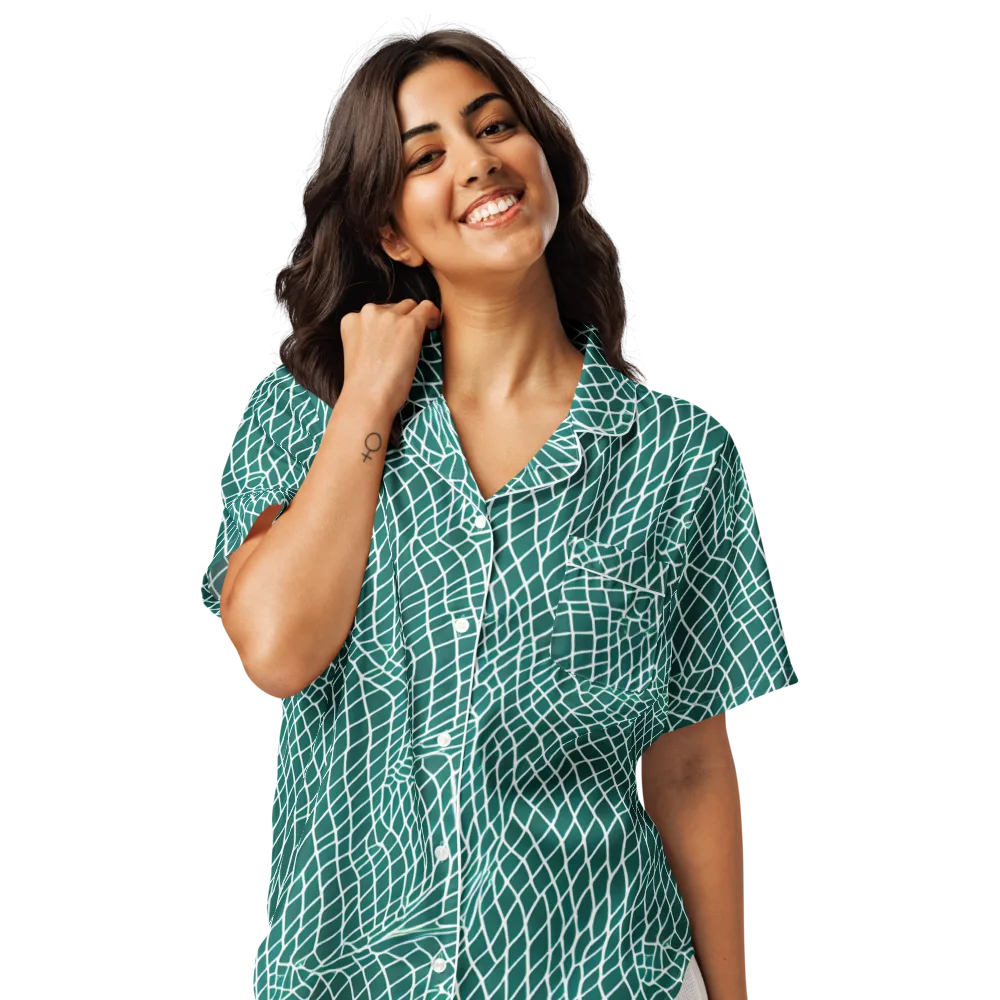 Oceanic Twine on Women's Short Sleeve Pajama Top — Front