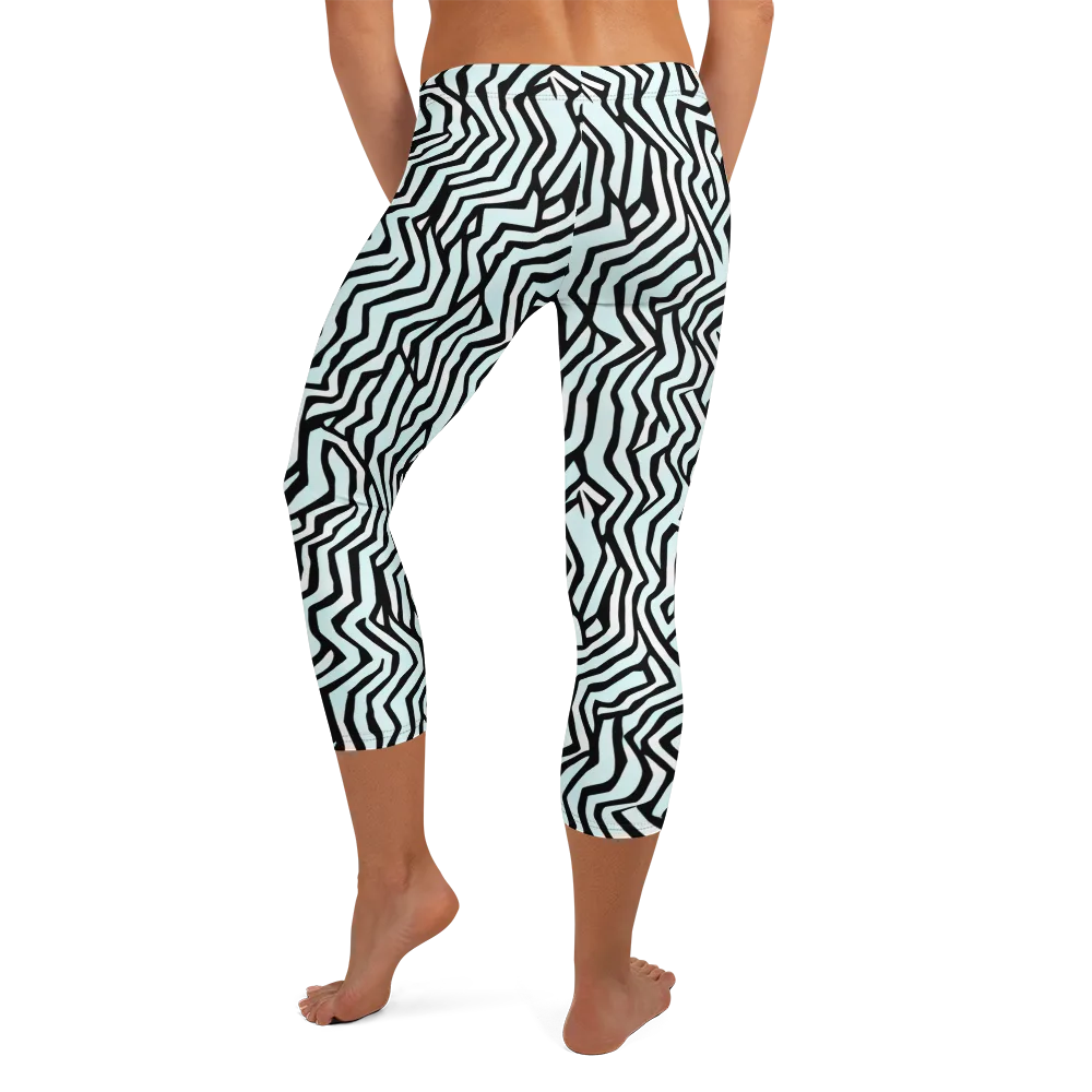 Echoing Stripes on Capri Leggings — Back