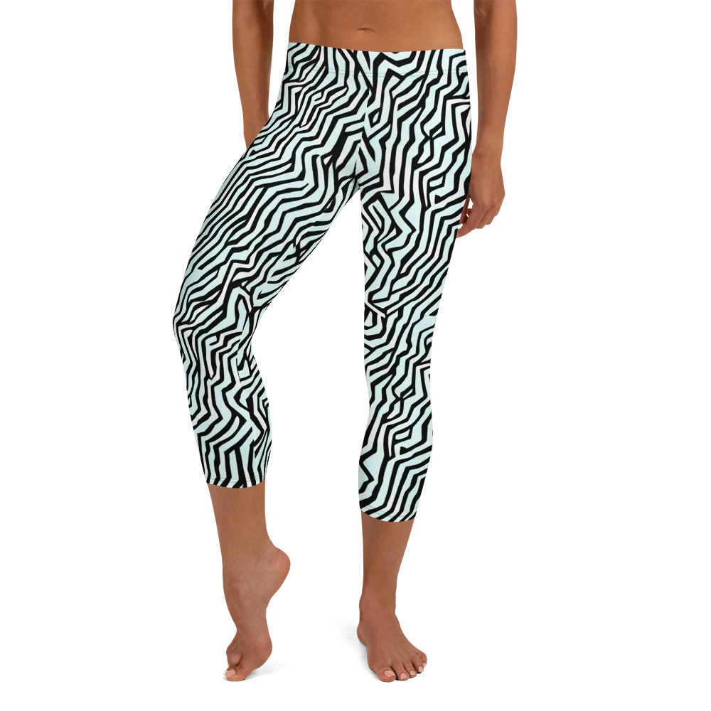 Echoing Stripes on Capri Leggings — Front