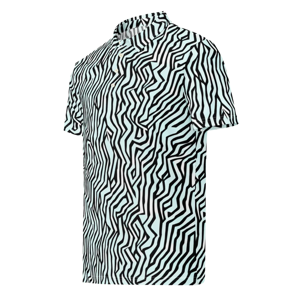 Echoing Stripes on Men's Slim Fit Polo Shirt — Left Front