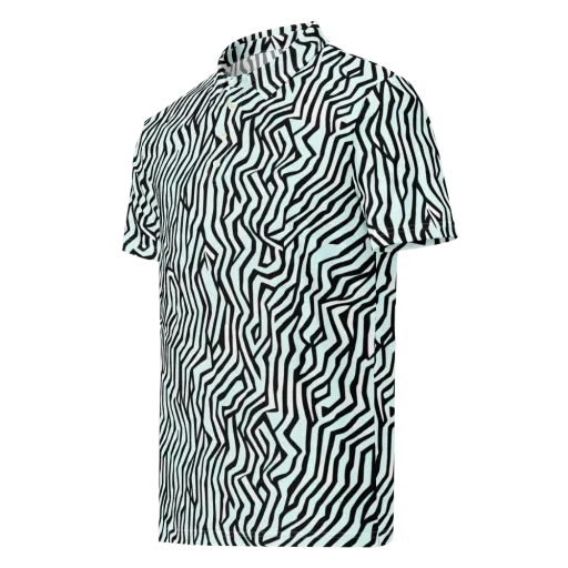 Echoing Stripes on a Men's Slim Fit Polo Shirt