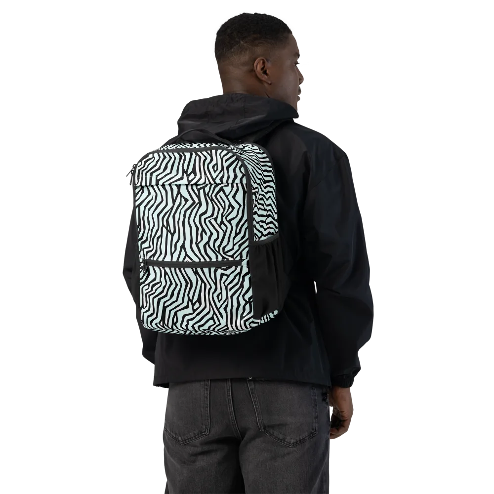 Echoing Stripes on Utility Backpack — Back
