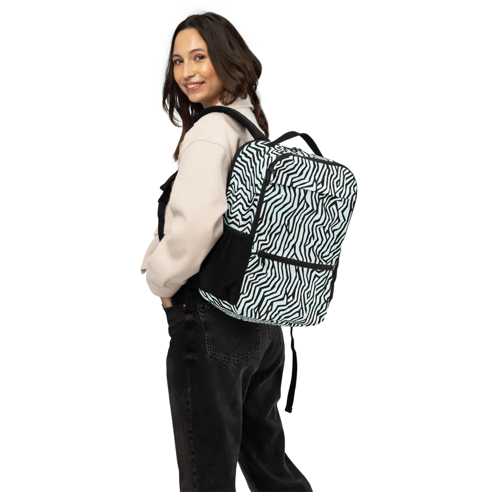 Echoing Stripes on Utility Backpack — Back