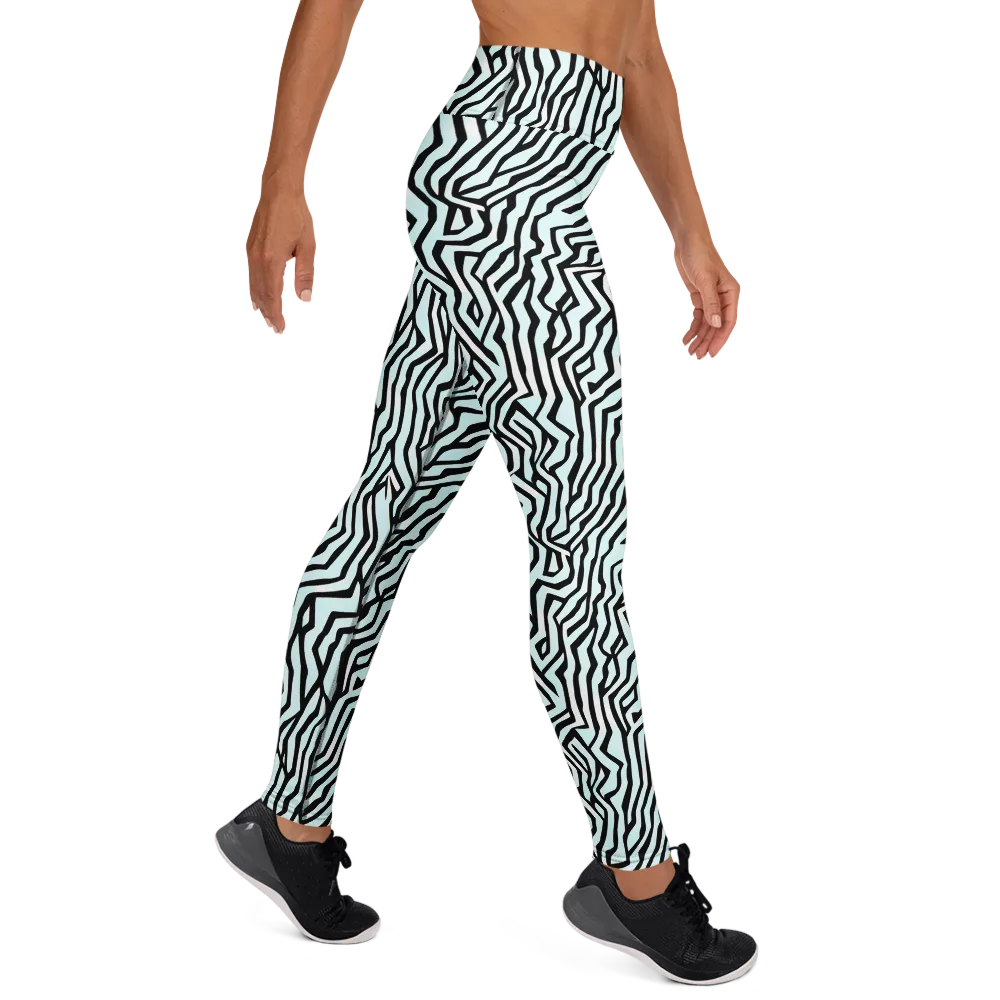 Echoing Stripes on Yoga Leggings — Right