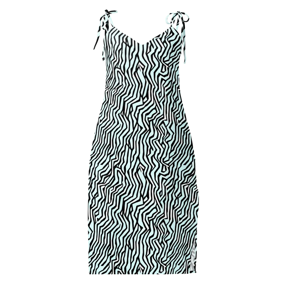 Echoing Stripes on Slip Dress — Front