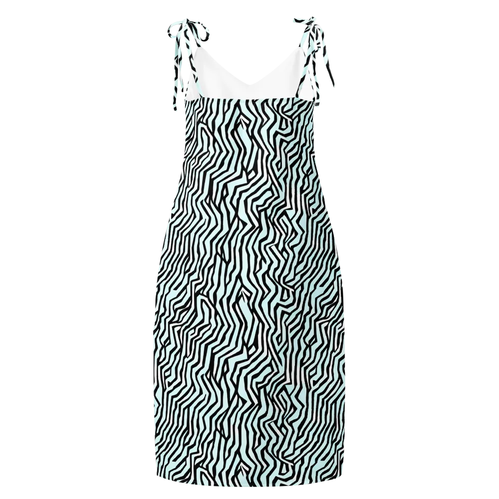 Echoing Stripes on Slip Dress — Back