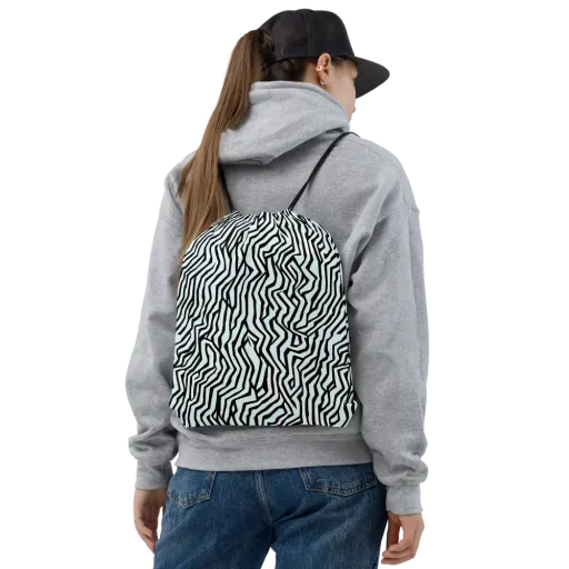 Echoing Stripes on a Drawstring Bag