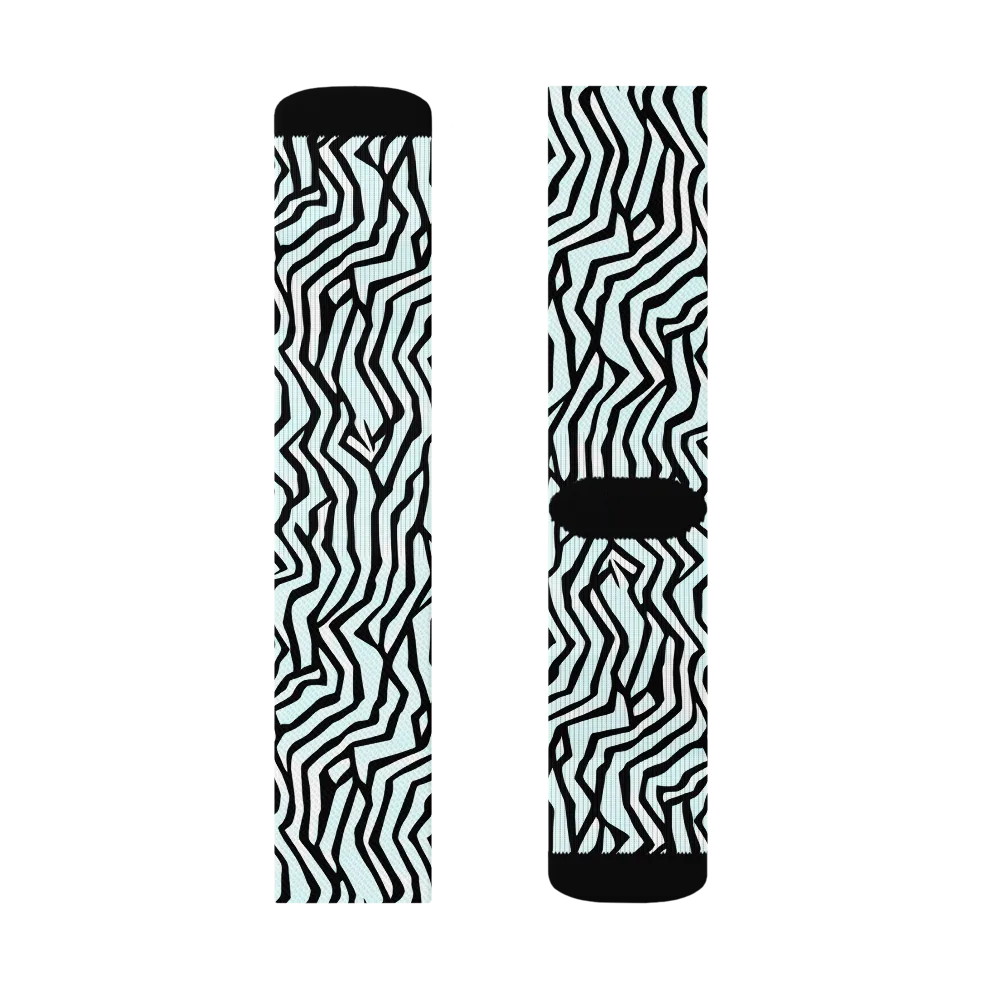 Echoing Stripes on Socks — Left Sock