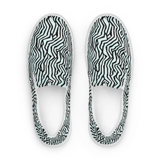 Echoing Stripes on a Women's Slip-On Canvas Shoes