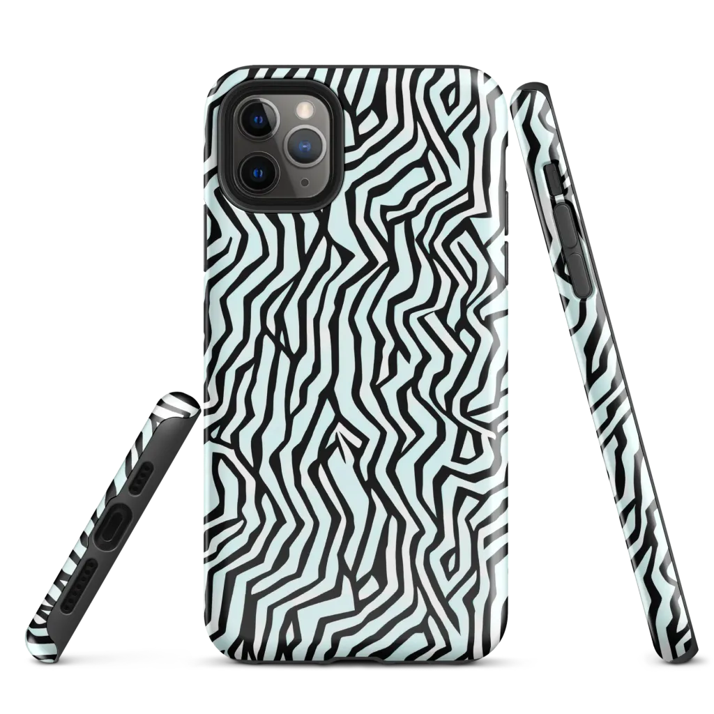 Echoing Stripes on Tough Case for iPhone® — Front