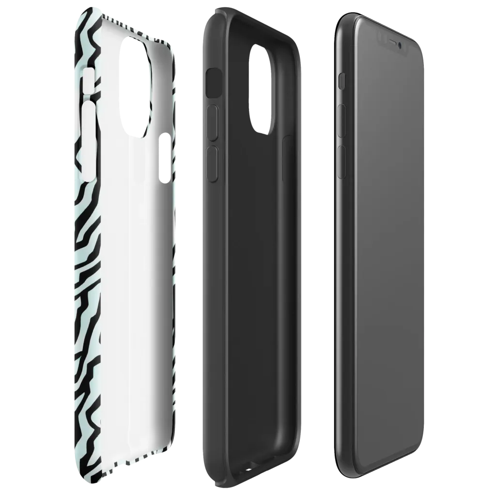 Echoing Stripes on Tough Case for iPhone® — Right