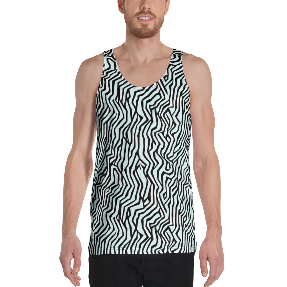 Echoing Stripes on Men's Tank Top — Front