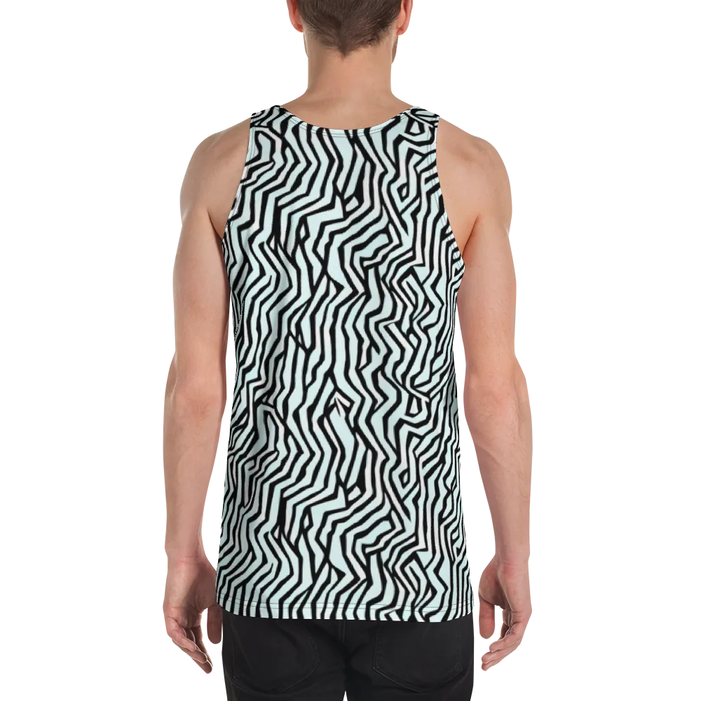 Echoing Stripes on Men's Tank Top — Back