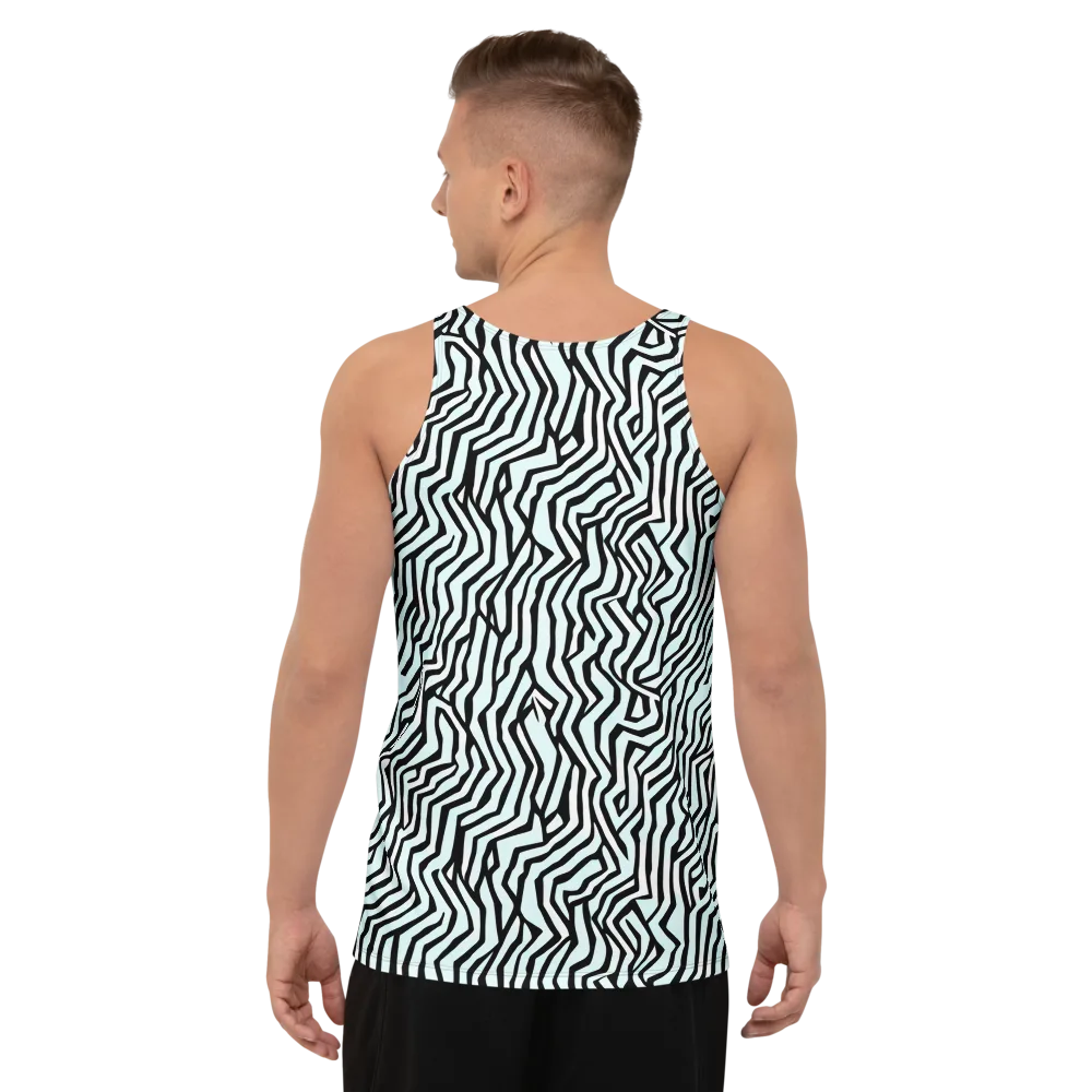 Echoing Stripes on Men's Tank Top — Back