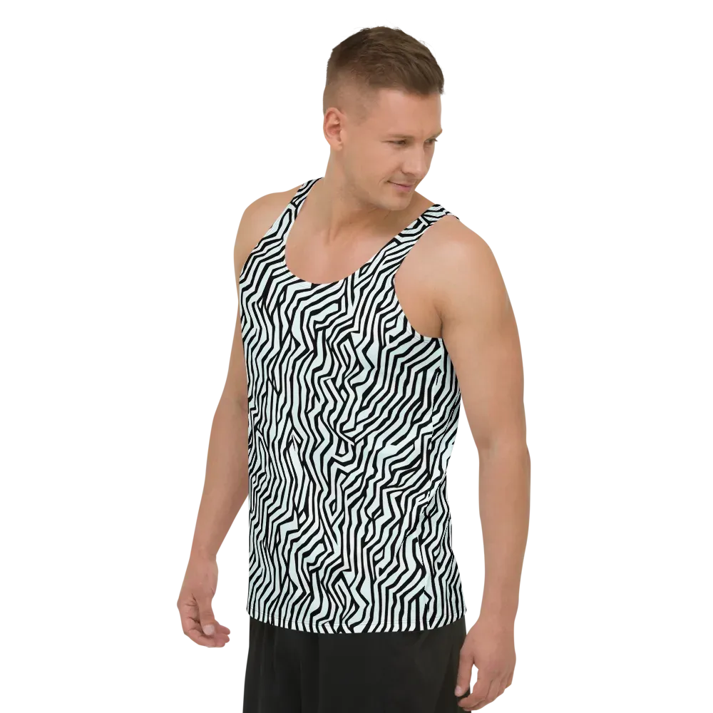 Echoing Stripes on Men's Tank Top — Left Front