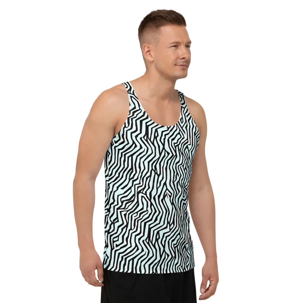 Echoing Stripes on Men's Tank Top — Right Front