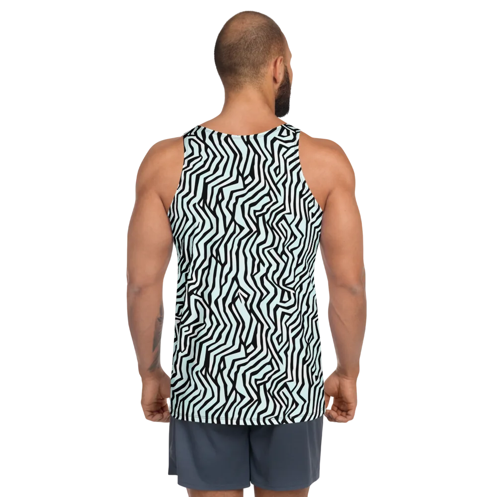 Echoing Stripes on Men's Tank Top — Back