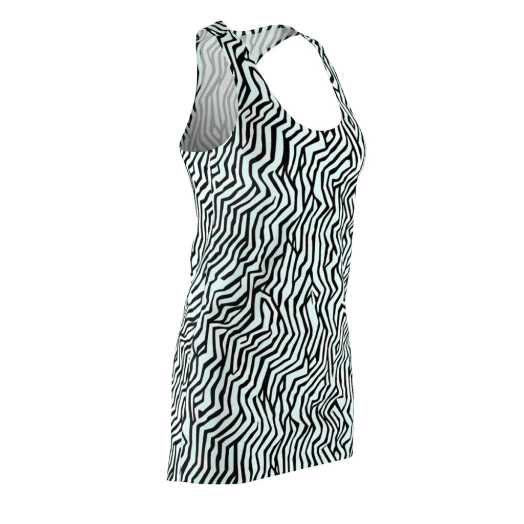 Echoing Stripes on Racerback Dress — Front Side