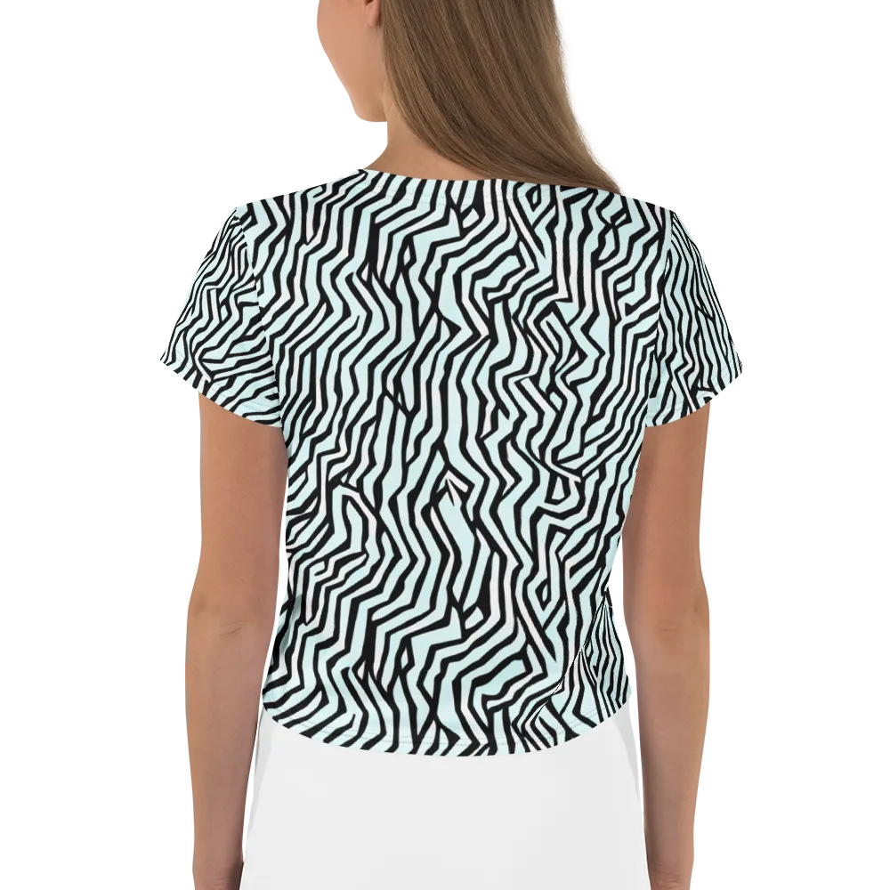 Echoing Stripes on Crop Tee — Back