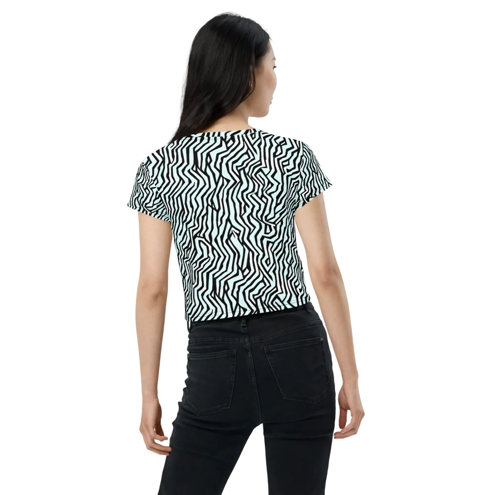 Echoing Stripes on Crop Tee — Back
