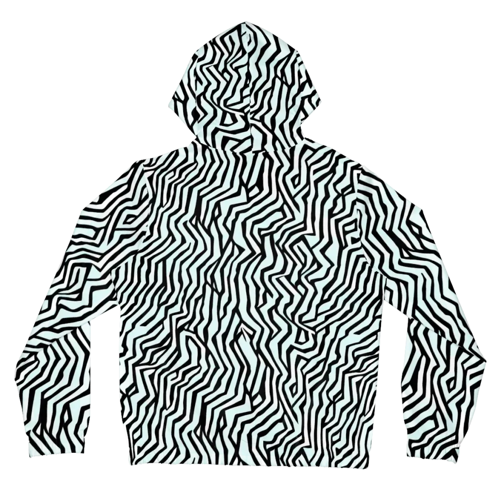 Echoing Stripes on Women's Full-Zip Hoodie — Back
