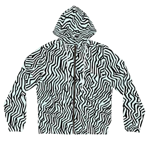 Echoing Stripes on a Women's Full-Zip Hoodie