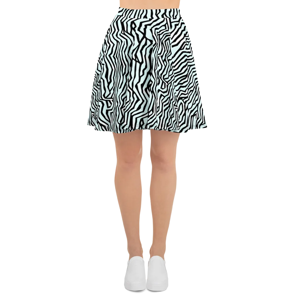 Echoing Stripes on Skater Skirt — Front