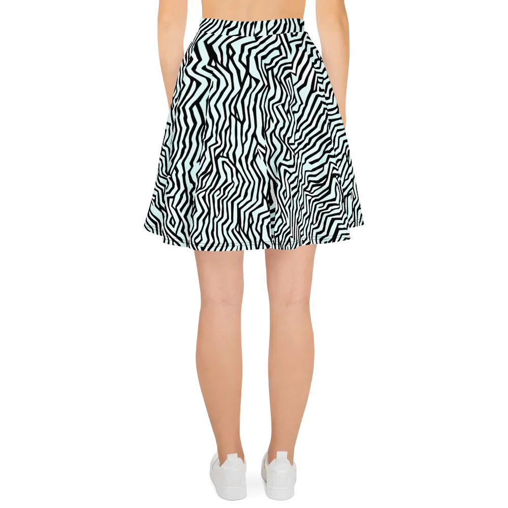 Echoing Stripes on Skater Skirt — Back