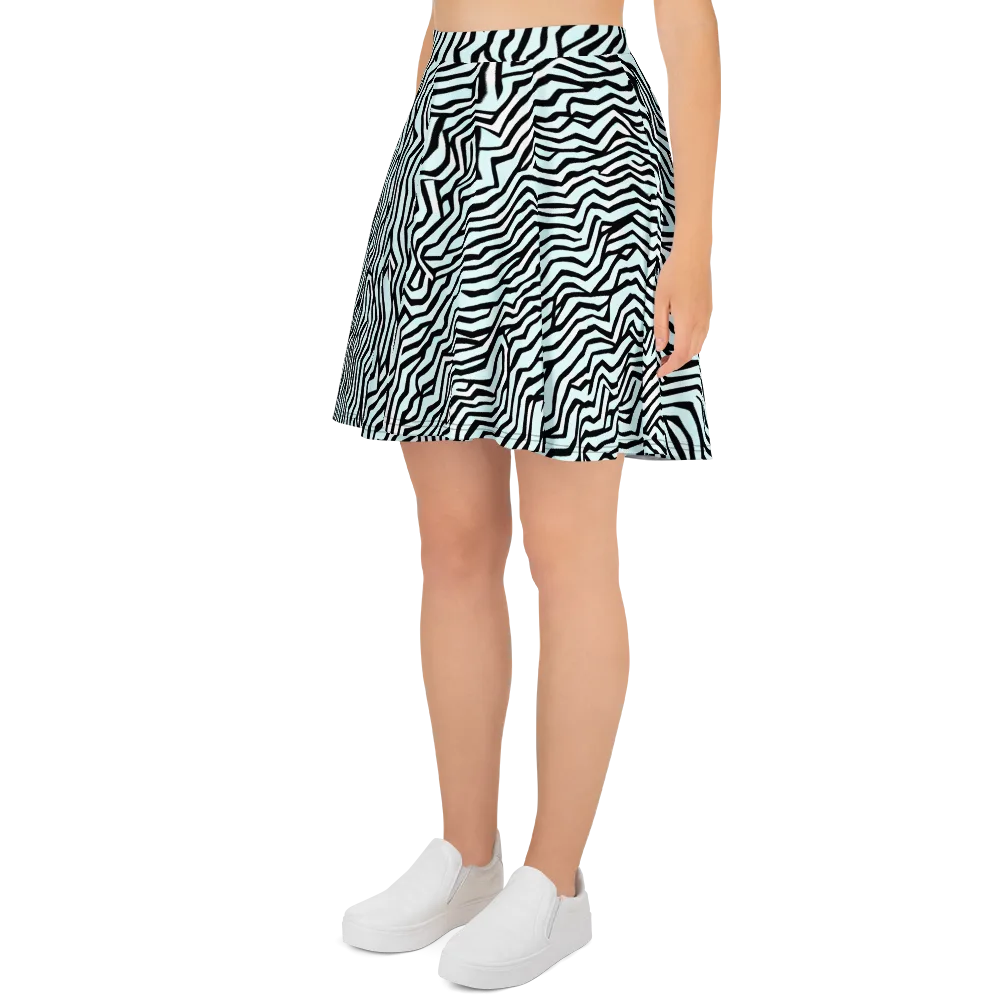 Echoing Stripes on Skater Skirt — Left