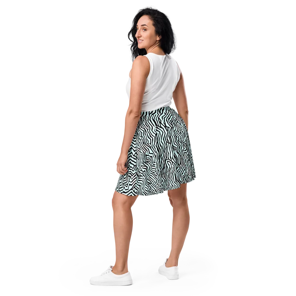 Echoing Stripes on Skater Skirt — Back