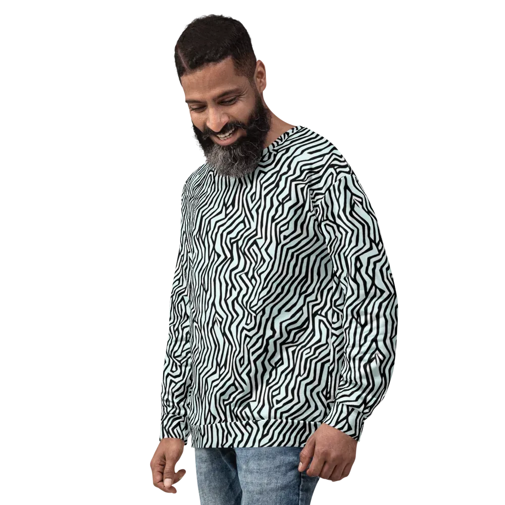 Echoing Stripes on Sweatshirt — Left Front
