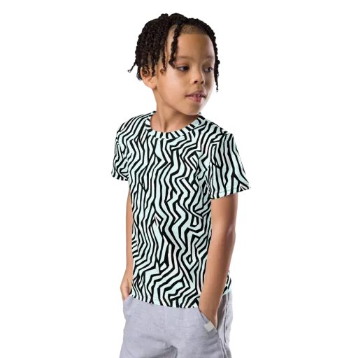 Echoing Stripes on a Kids Crew Neck T-Shirt
