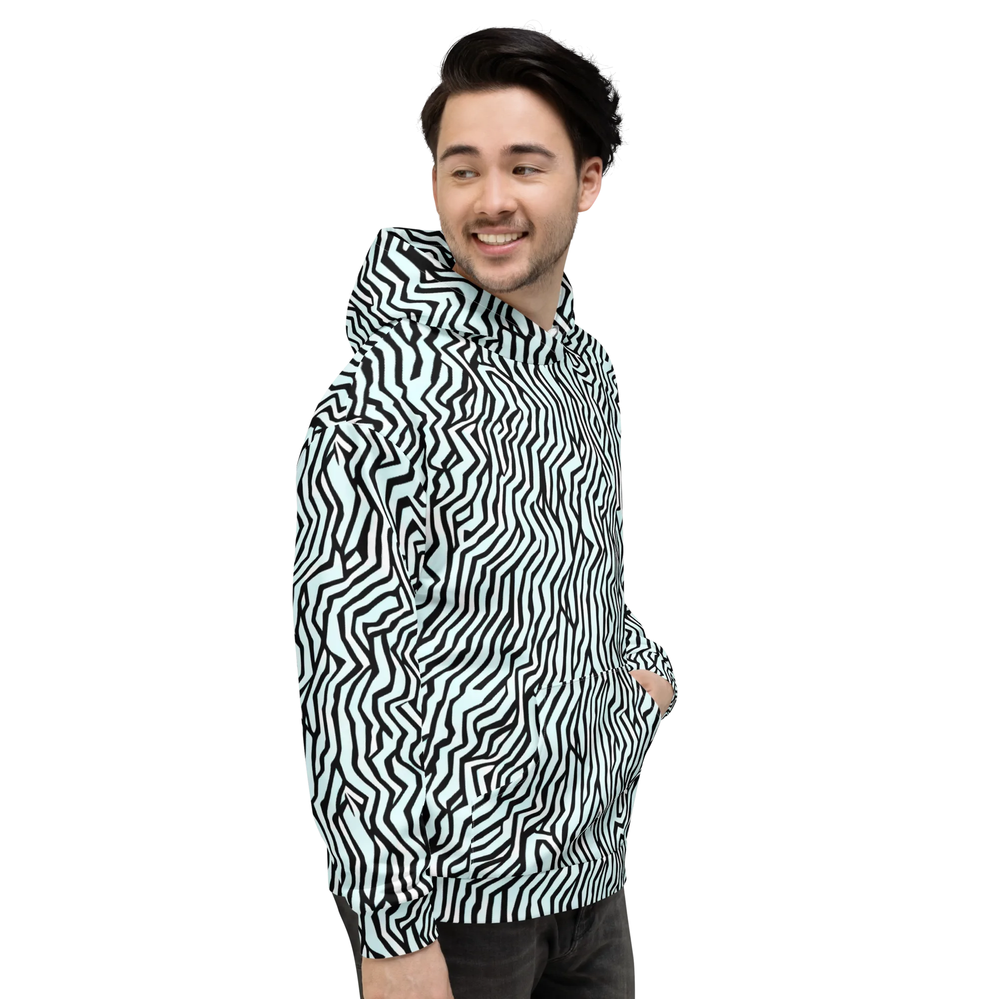 Echoing Stripes on Hoodie — Right