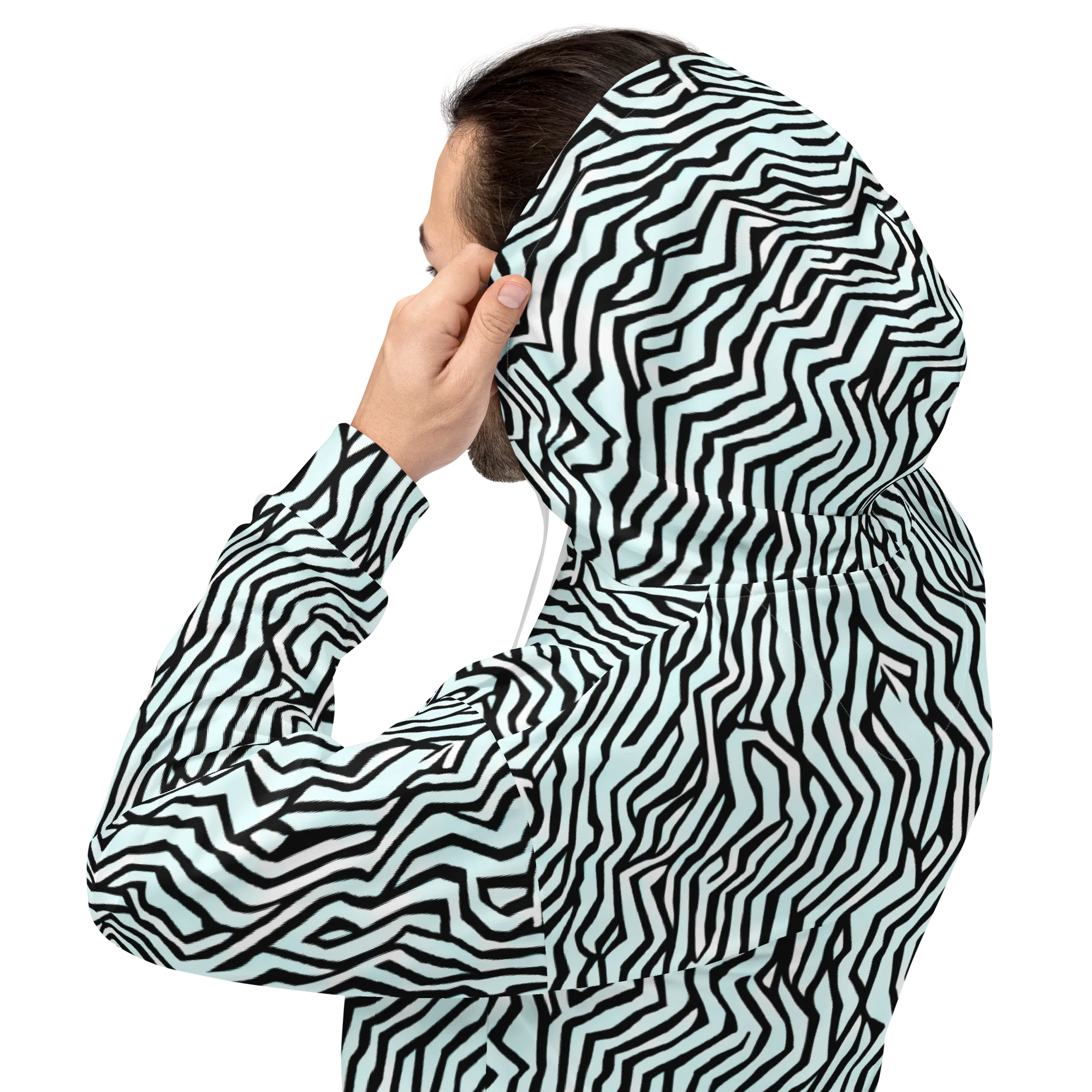 Echoing Stripes on Hoodie — Back