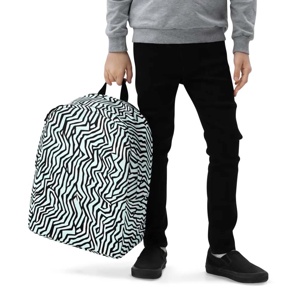 Echoing Stripes on Minimalist Backpack — Zoomed-in