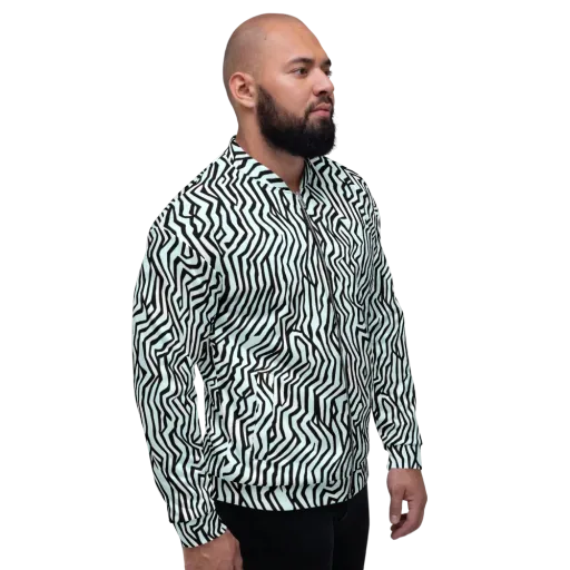 Echoing Stripes on a Bomber Jacket
