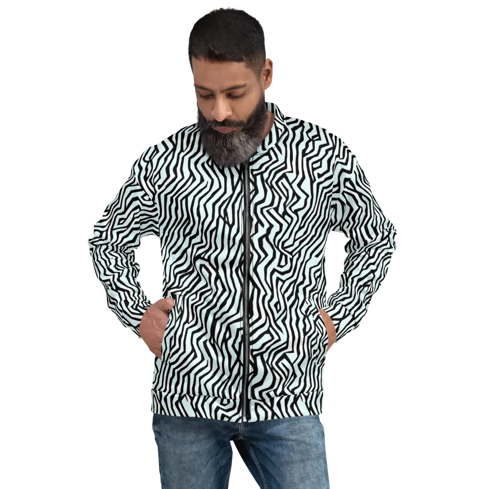 Echoing Stripes on Bomber Jacket — Front