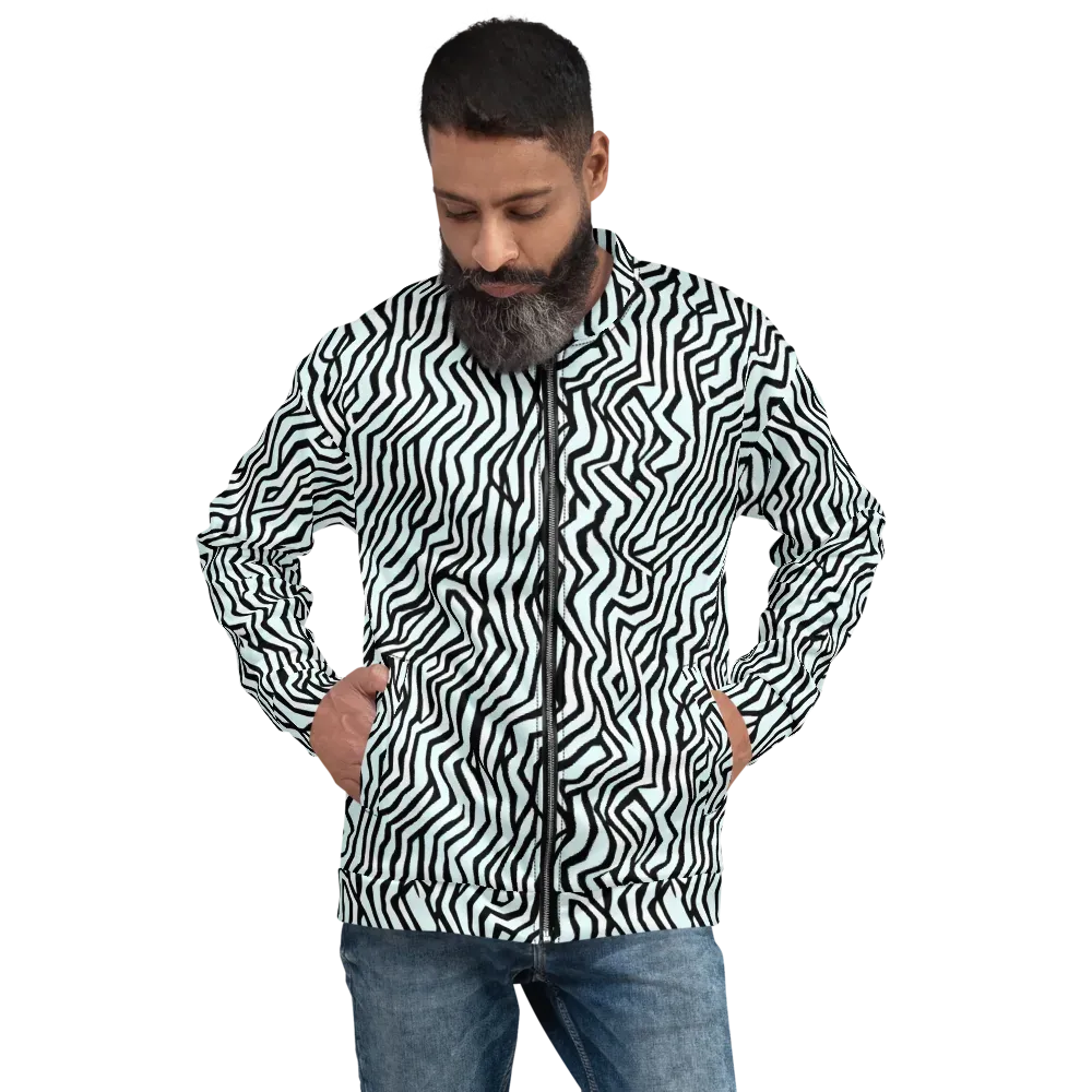 Echoing Stripes on Bomber Jacket — Front