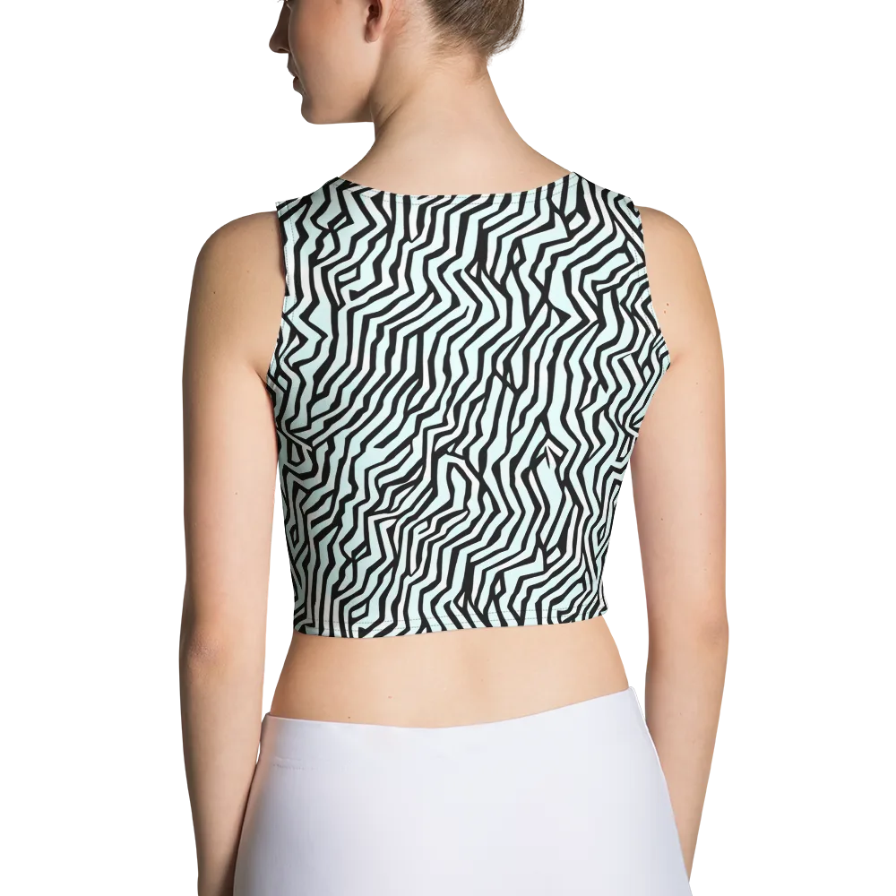 Echoing Stripes on Crop Top — Back