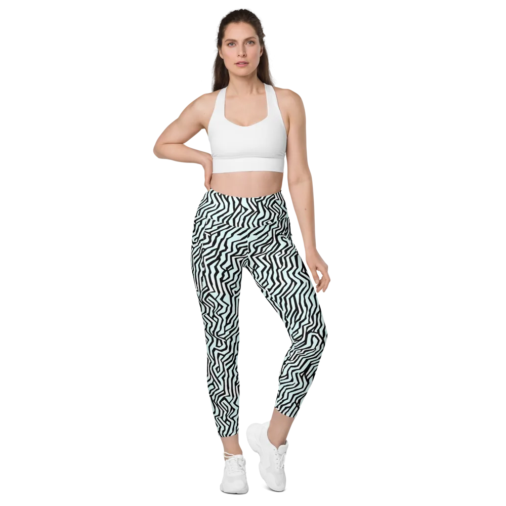 Echoing Stripes on Leggings with Pockets — Front