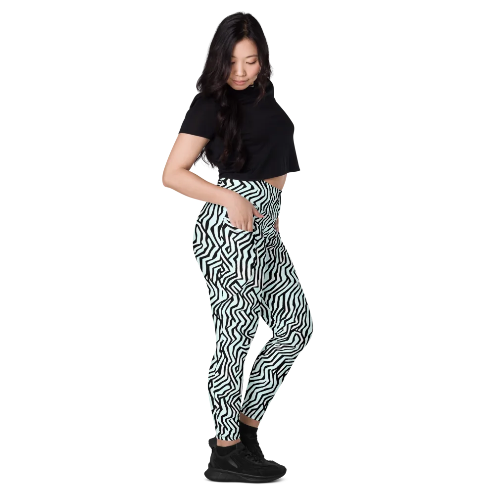 Echoing Stripes on Leggings with Pockets — Right